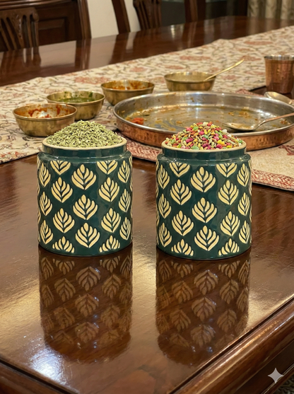Green Design Jars Pack of 2 - Clayful Homes