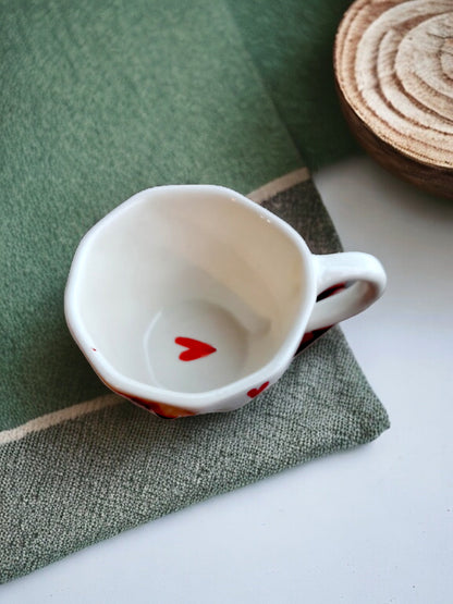 Heart Mug with Desert Plate