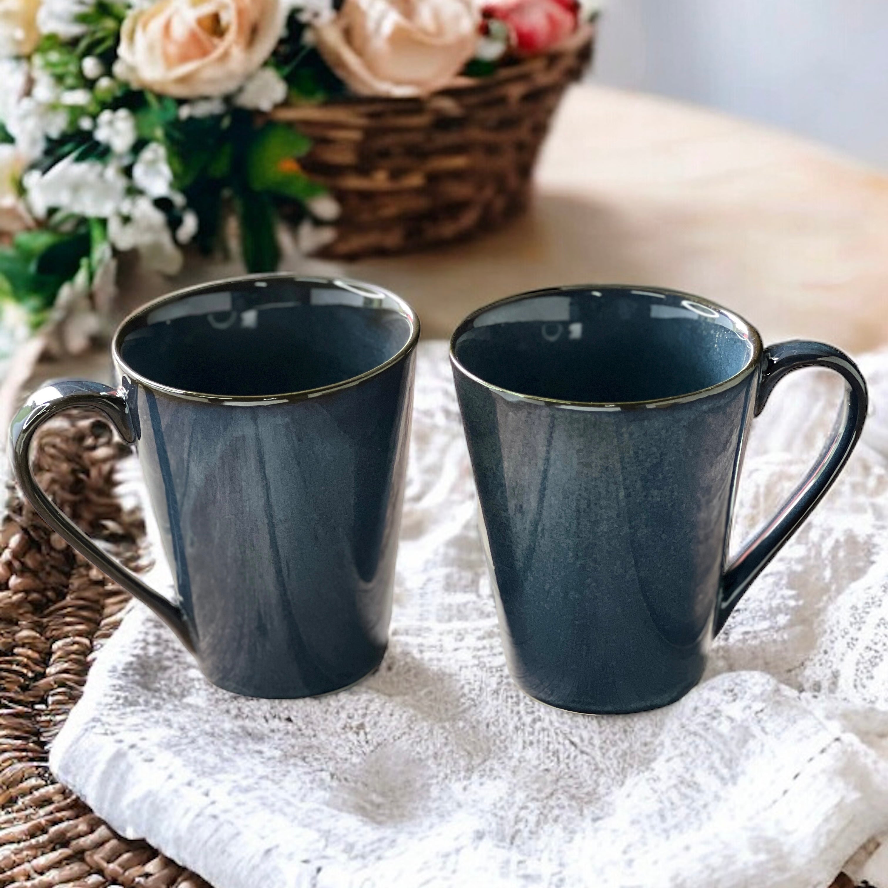 Madras Blue Mugs | Set of 2