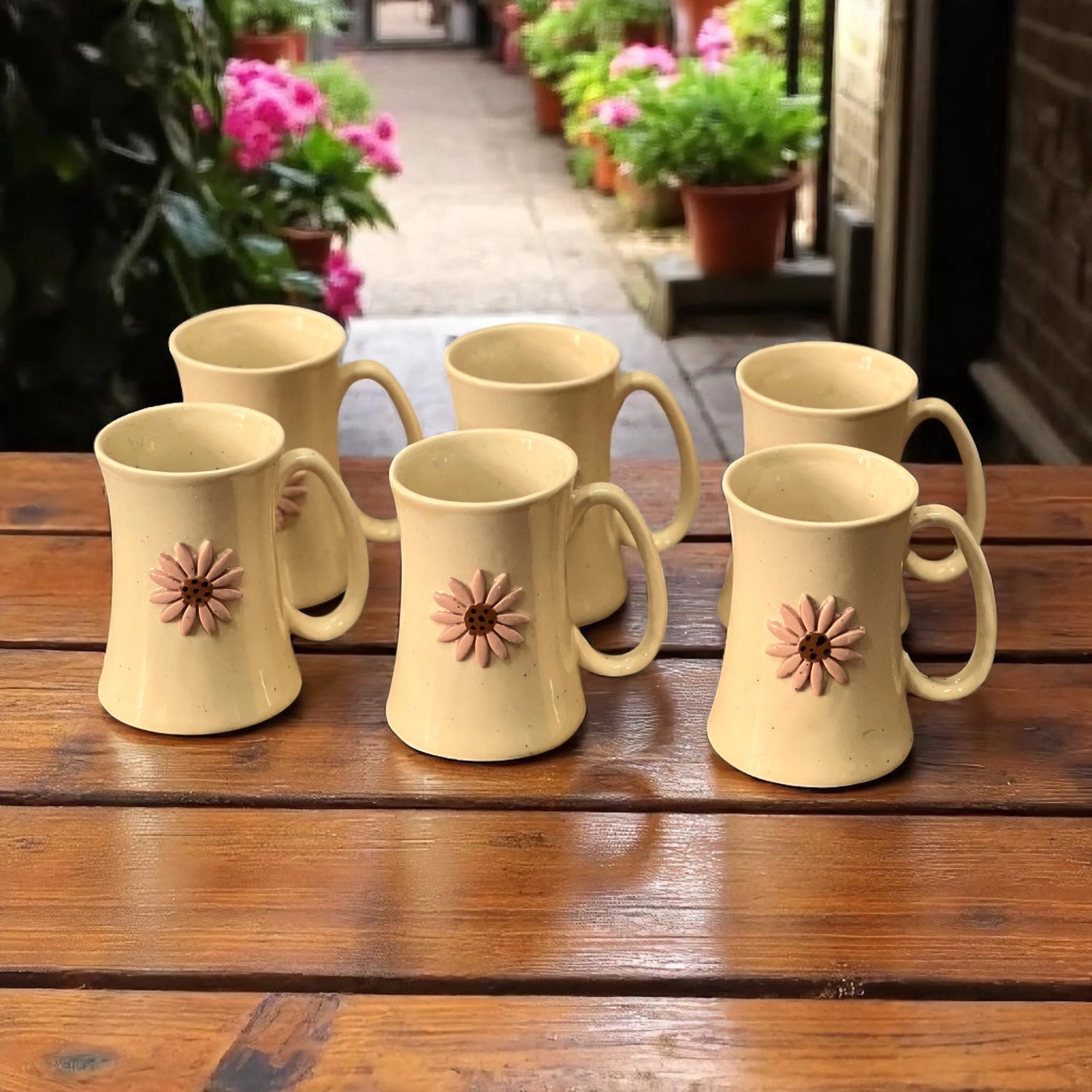 Yellow Flower 6 Mugs