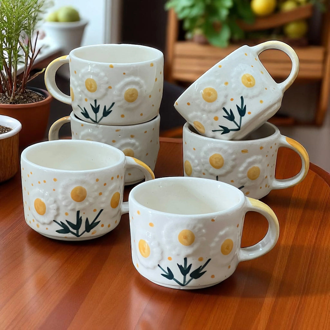 Sunny Mugs Set of 6 - Clayful Homes
