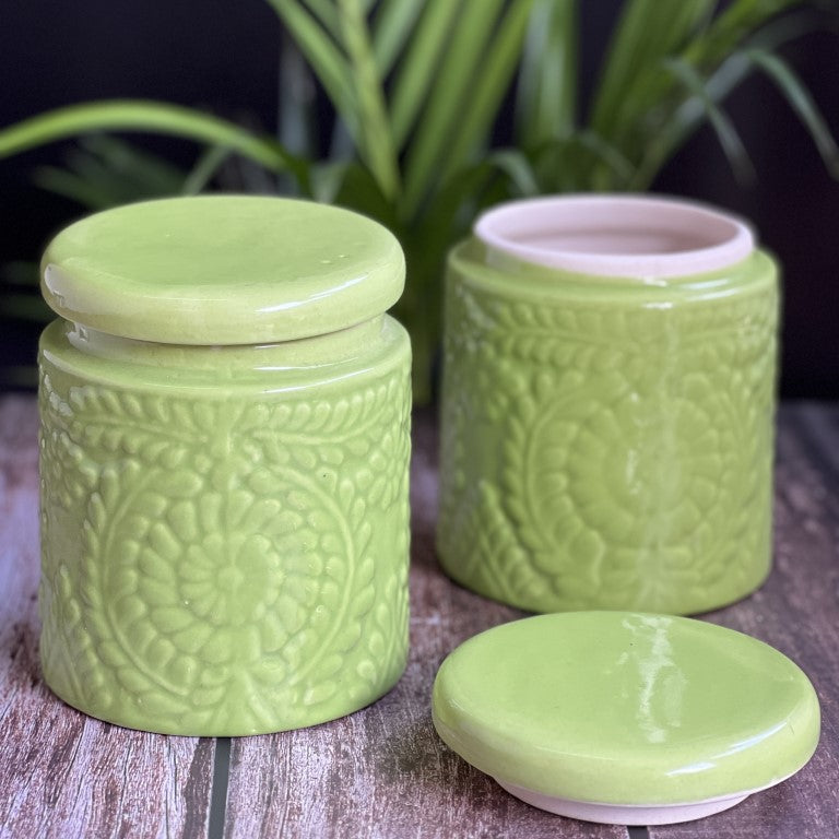 Two Green Jars