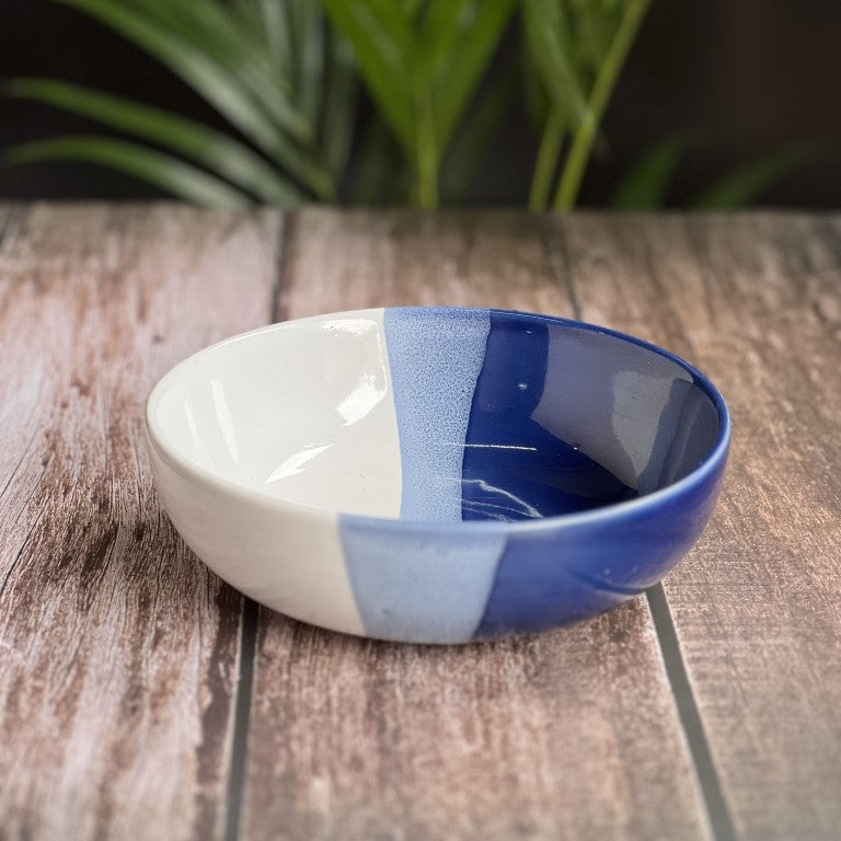 White Blue Set of 2 Serving