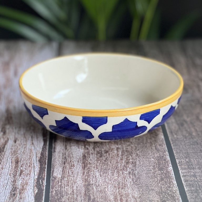 Mustard Blue Set of 2 Serving Bowls