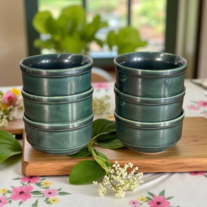 Studio Green Ceramic Soup Bowls Set of 6 - Clayful Homes