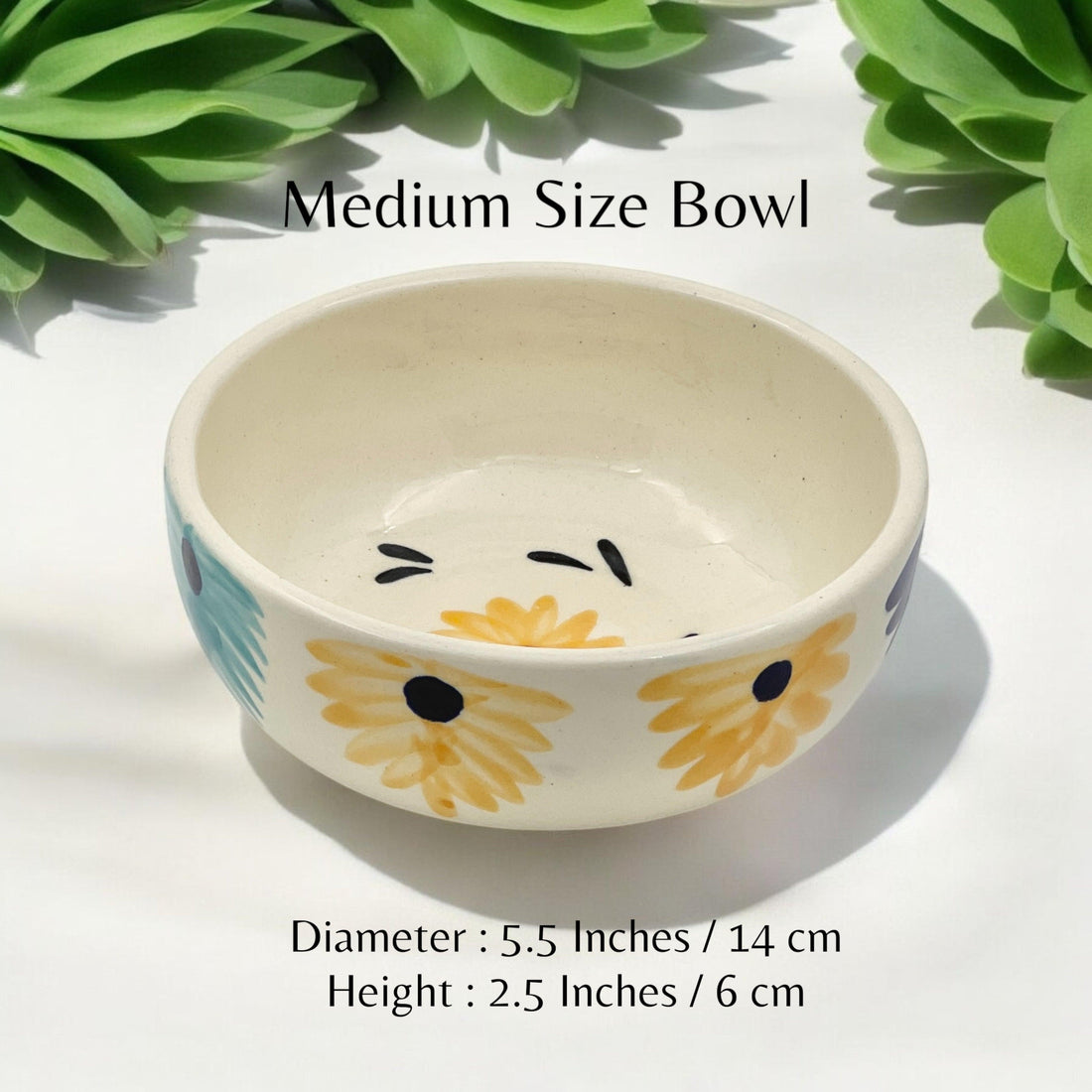 Two-Yellow-Blue-Flower-Soup-Bowls -Clayfulhomes