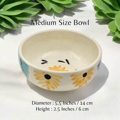 Two-Yellow-Blue-Flower-Soup-Bowls -Clayfulhomes