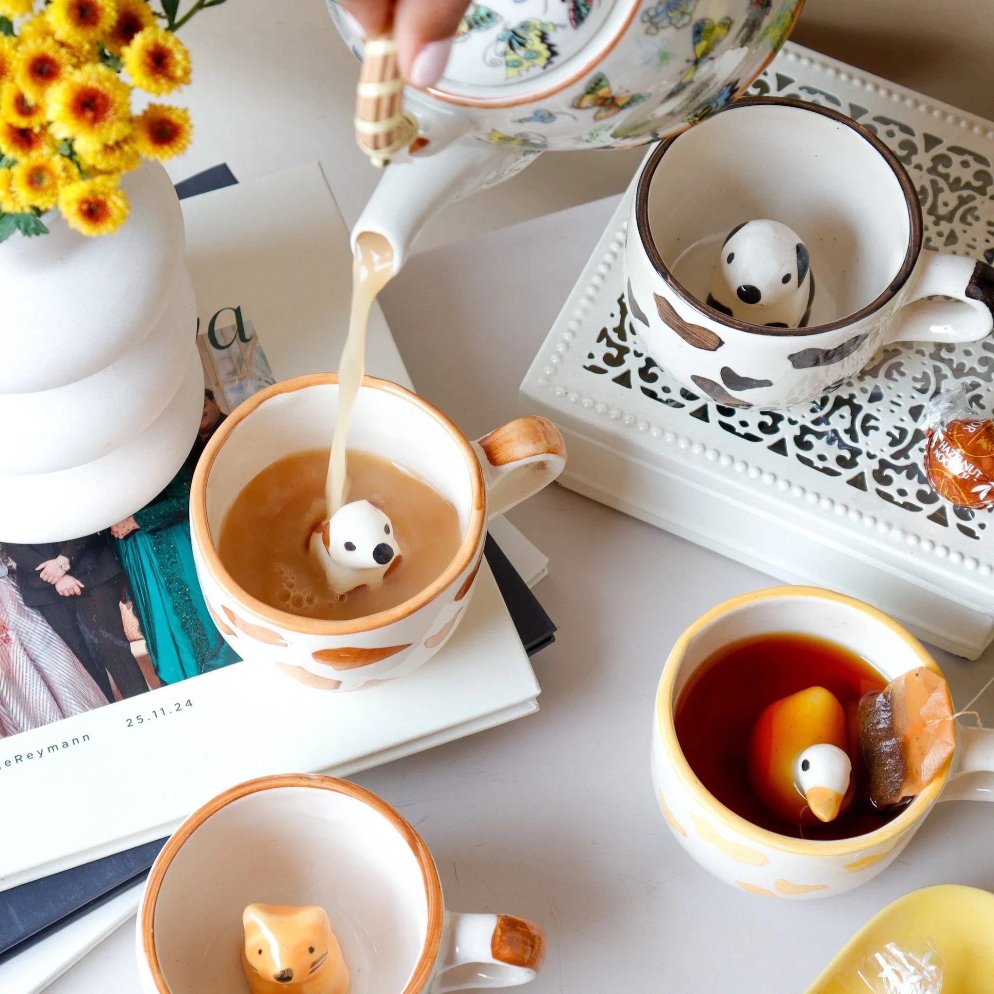 Get 4 @ Cost of 3! Pawz and Wings Coffee Mugs - Clayful Homes